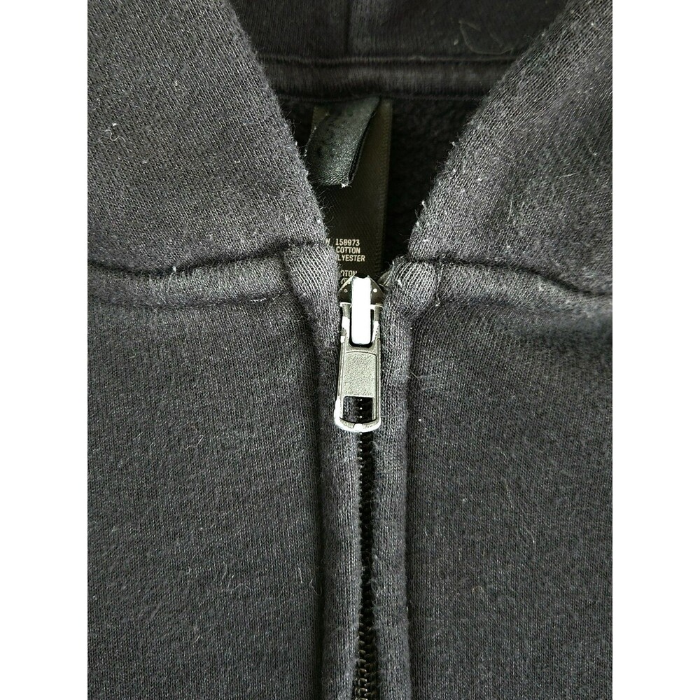 Skims Cotton Fleece Classic Zip Up Hoodie Jacket Onyx Black Women's Small - Picture 10 of 10
